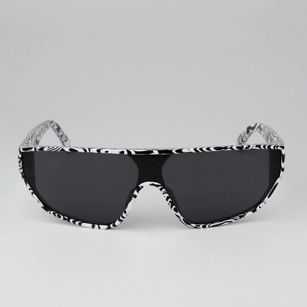 SALE! NEW Celine CL40195I 04A Shiny Zebra Smoke Shield Mask Unisex Sunglasses